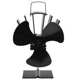 VidaXL Kachelventilator met 3 vinnen zwart