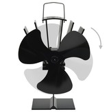 VidaXL Kachelventilator met 3 vinnen zwart