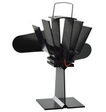 VidaXL Kachelventilator met 2 vinnen zwart