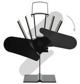VidaXL Kachelventilator met 2 vinnen zwart