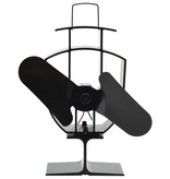 VidaXL Kachelventilator met 2 vinnen zwart