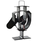 VidaXL Kachelventilator met 2 vinnen zwart