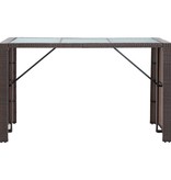 VidaXL 7-delige Tuinbarset met kussens poly rattan bruin