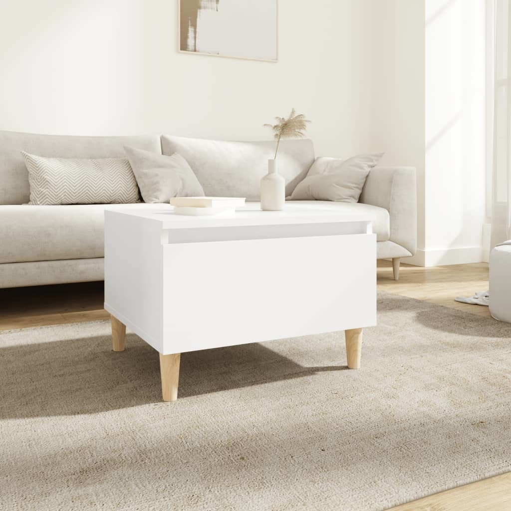 VidaXL Bijzettafel 50x46x35 cm bewerkt hout wit