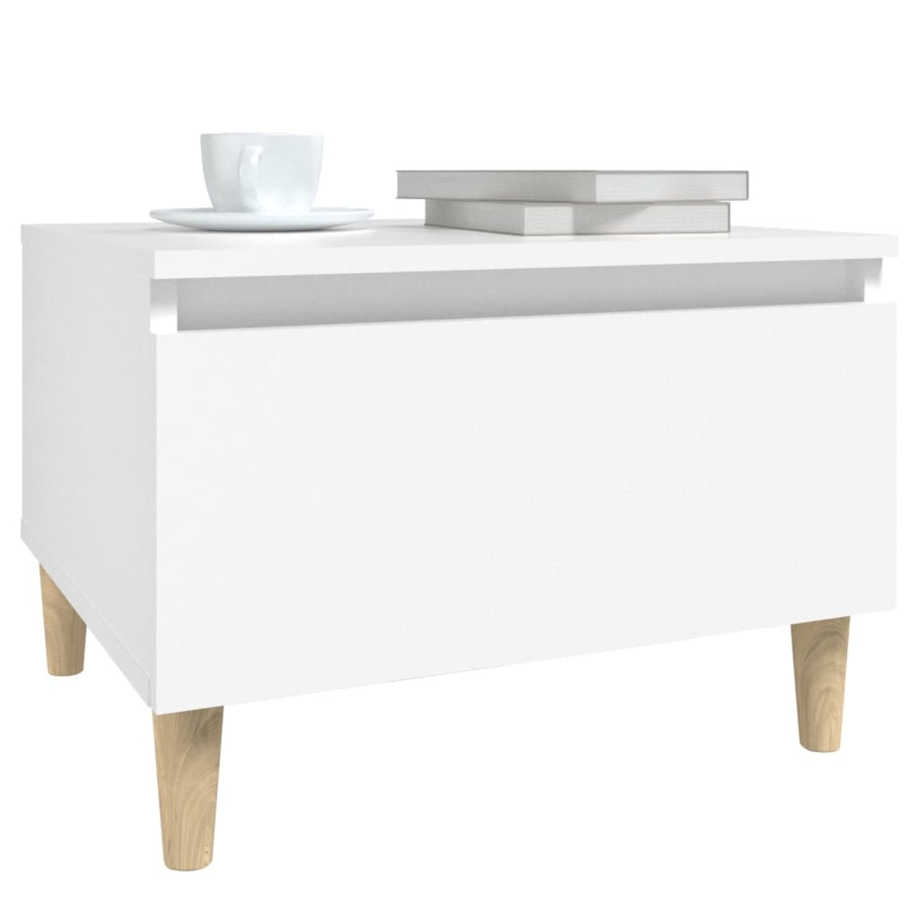 VidaXL Bijzettafel 50x46x35 cm bewerkt hout wit