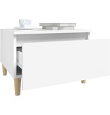 VidaXL Bijzettafel 50x46x35 cm bewerkt hout wit