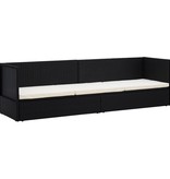 VidaXL Tuinbed met kussens poly rattan zwart