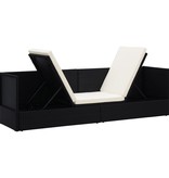 VidaXL Tuinbed met kussens poly rattan zwart