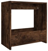 VidaXL Bijzettafel 50x26x50 cm bewerkt hout gerookt eikenkleurig