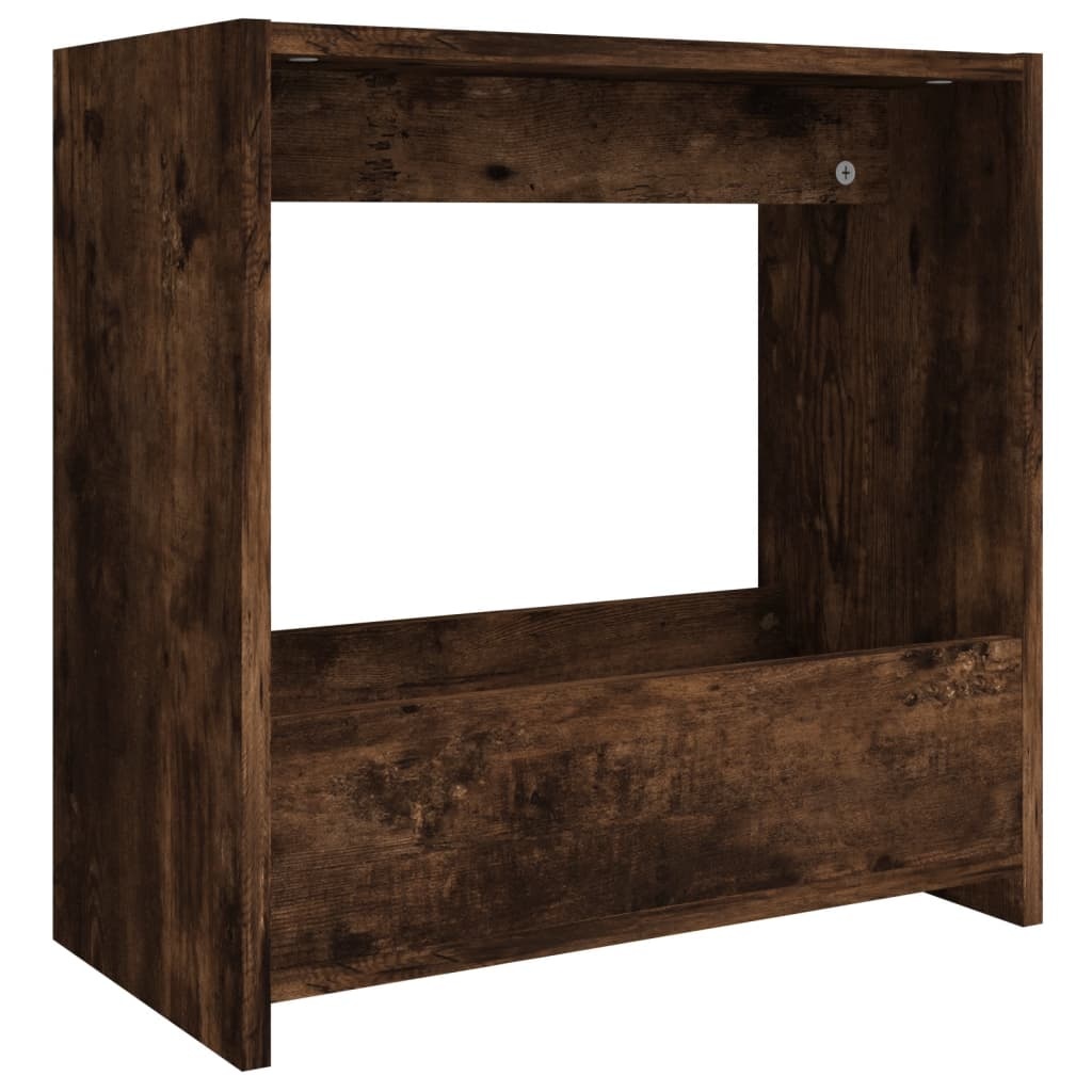 VidaXL Bijzettafel 50x26x50 cm bewerkt hout gerookt eikenkleurig