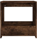 VidaXL Bijzettafel 50x26x50 cm bewerkt hout gerookt eikenkleurig