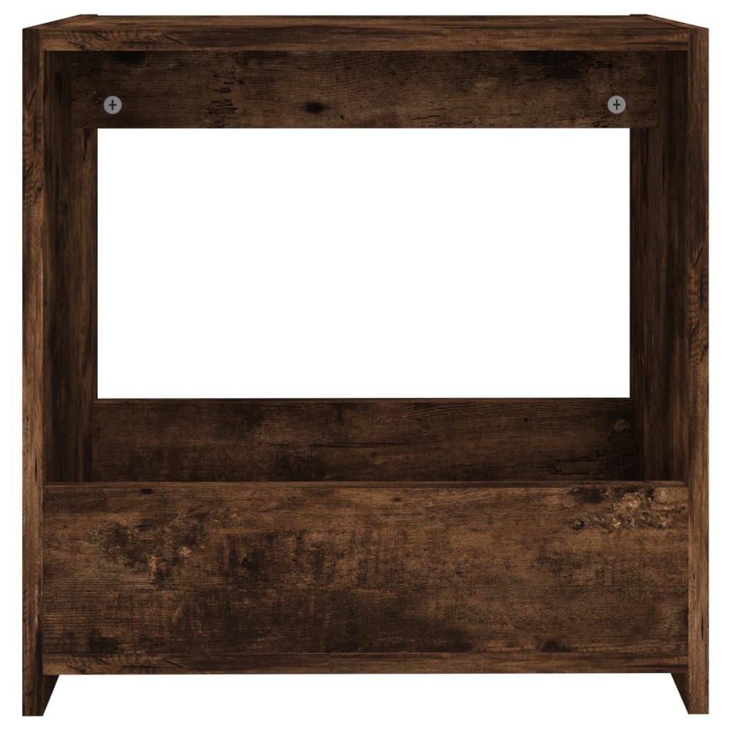 VidaXL Bijzettafel 50x26x50 cm bewerkt hout gerookt eikenkleurig