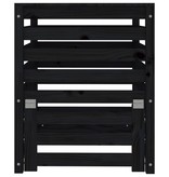 VidaXL Compostbak 63,5x63,5x77,5 cm massief grenenhout zwart