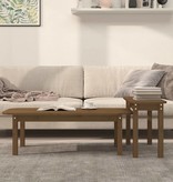 VidaXL 2-delige Salontafelset massief grenenhout honingbruin