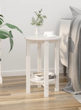 VidaXL Salontafel Ø 40x60 cm massief grenenhout wit