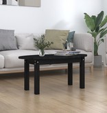 VidaXL Salontafel 80x40x35 cm massief grenenhout zwart