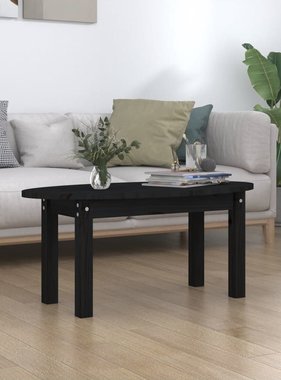 VidaXL Salontafel 80x40x35 cm massief grenenhout zwart