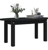 VidaXL Salontafel 80x40x35 cm massief grenenhout zwart
