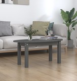 VidaXL Salontafel 80x40x35 cm massief grenenhout grijs