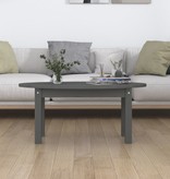 VidaXL Salontafel 80x40x35 cm massief grenenhout grijs