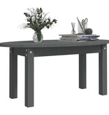 VidaXL Salontafel 80x40x35 cm massief grenenhout grijs