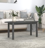 VidaXL Salontafel 110x55x45 cm massief grenenhout grijs