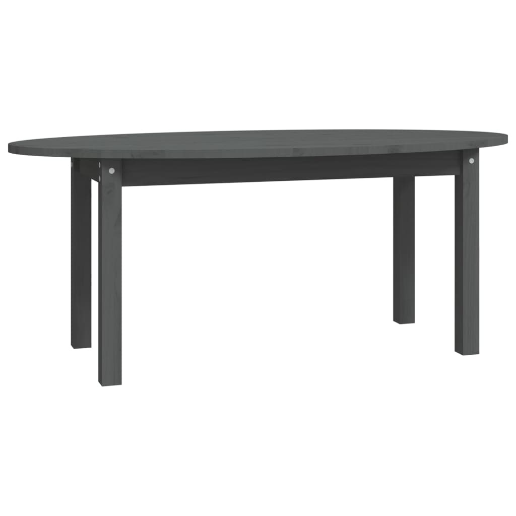 VidaXL Salontafel 110x55x45 cm massief grenenhout grijs