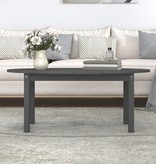 VidaXL Salontafel 110x55x45 cm massief grenenhout grijs