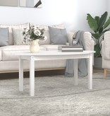 VidaXL Salontafel 110x55x45 cm massief grenenhout wit