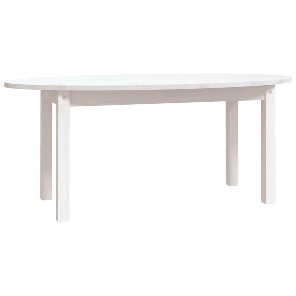 VidaXL Salontafel 110x55x45 cm massief grenenhout wit