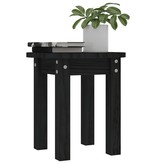 VidaXL Salontafel Ø 35x35 cm massief grenenhout zwart