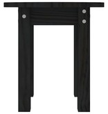 VidaXL Salontafel Ø 35x35 cm massief grenenhout zwart