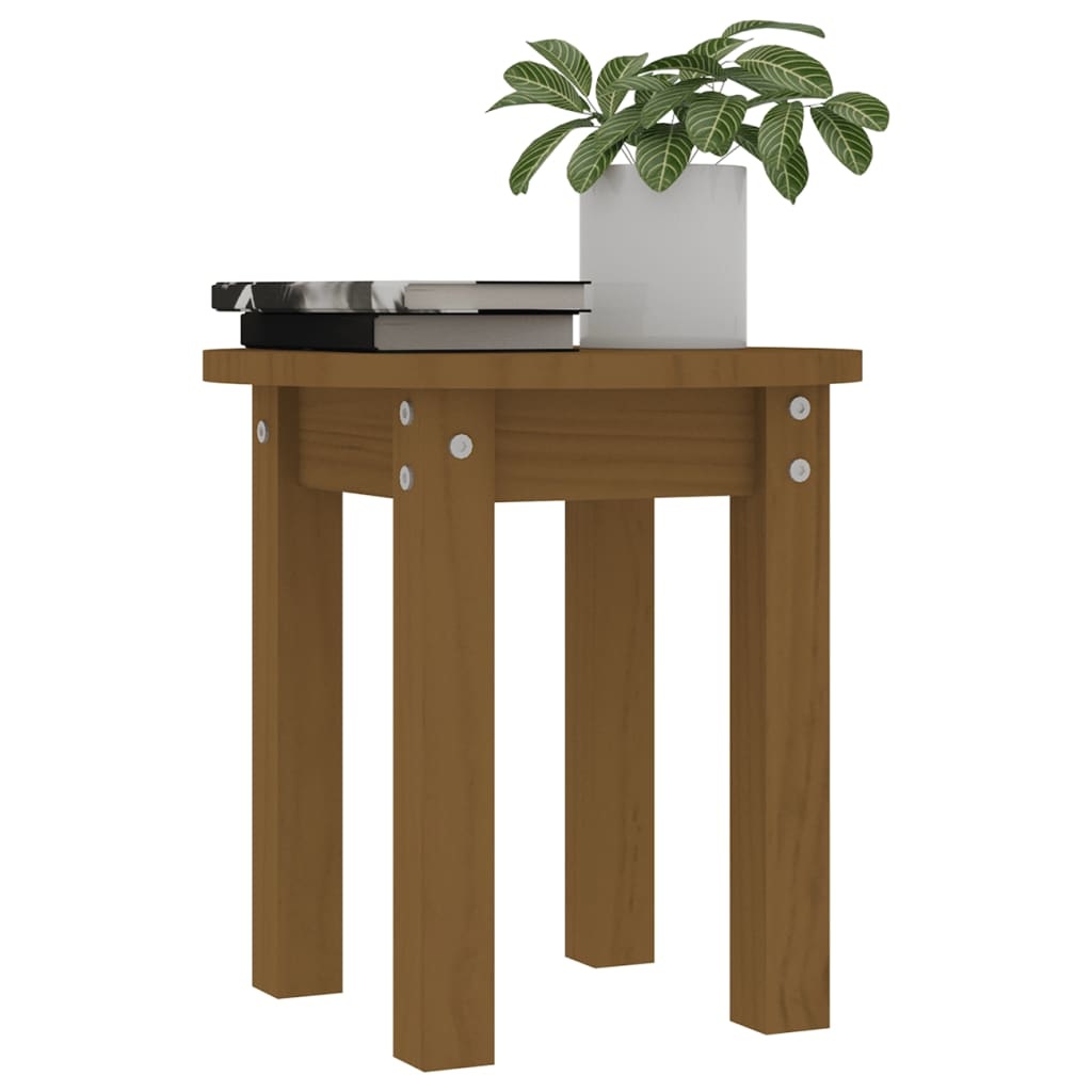 VidaXL Salontafel Ø 35x35 cm massief grenenhout honingbruin