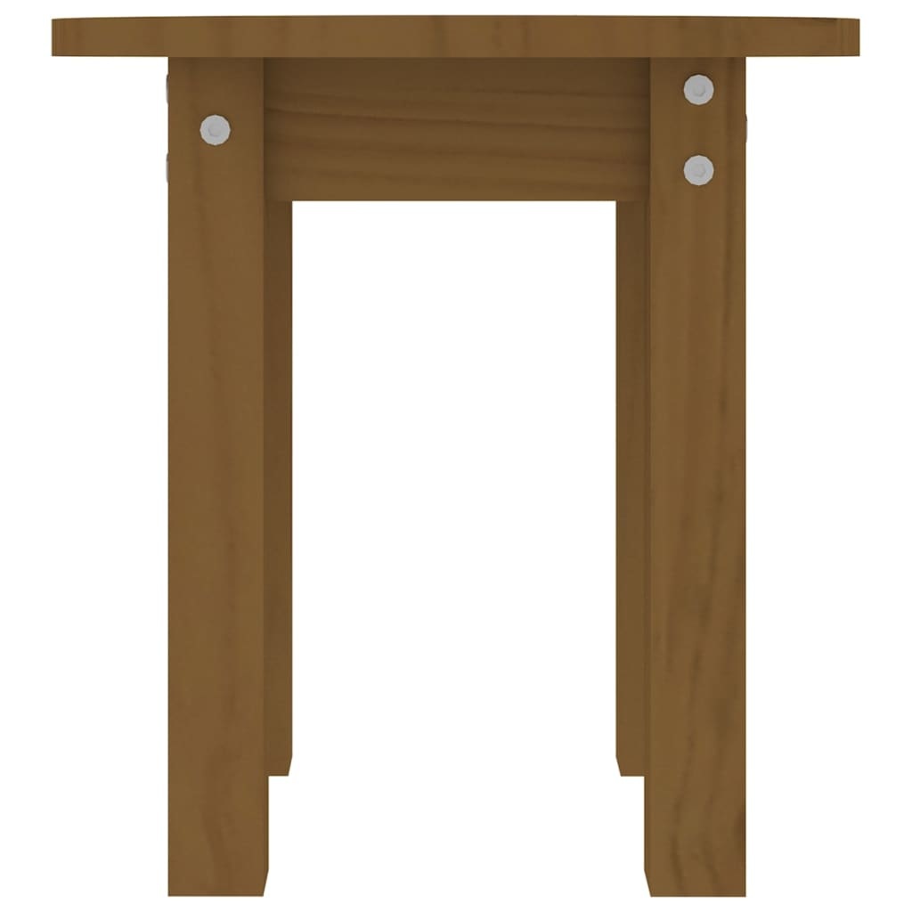 VidaXL Salontafel Ø 35x35 cm massief grenenhout honingbruin