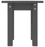 VidaXL Salontafel Ø 35x35 cm massief grenenhout grijs
