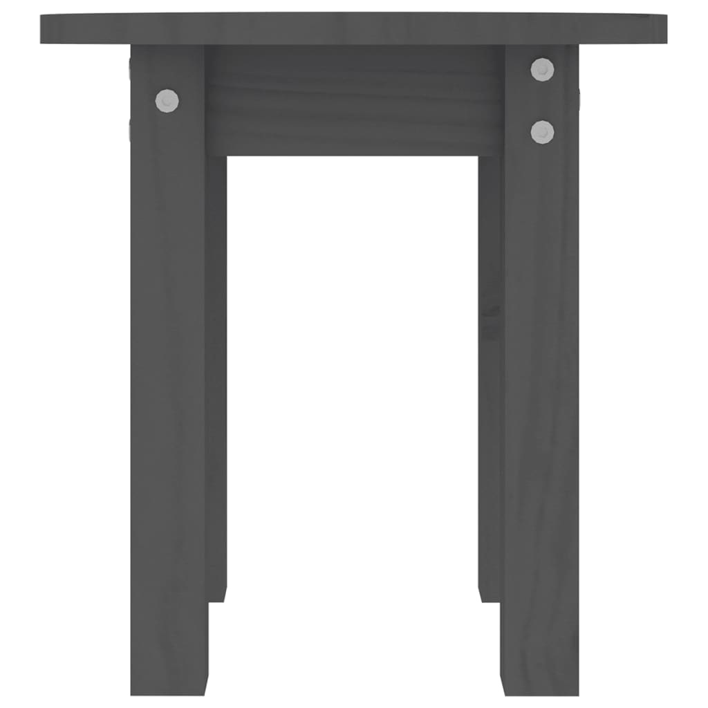 VidaXL Salontafel Ø 35x35 cm massief grenenhout grijs