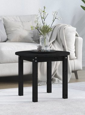 VidaXL Salontafel Ø 55x45 cm massief grenenhout zwart