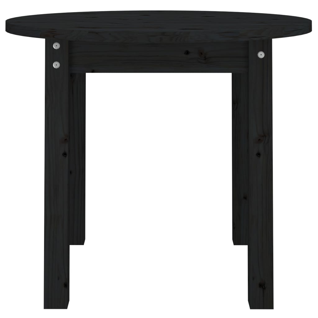 VidaXL Salontafel Ø 55x45 cm massief grenenhout zwart