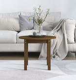 VidaXL Salontafel Ø 55x45 cm massief grenenhout honingbruin