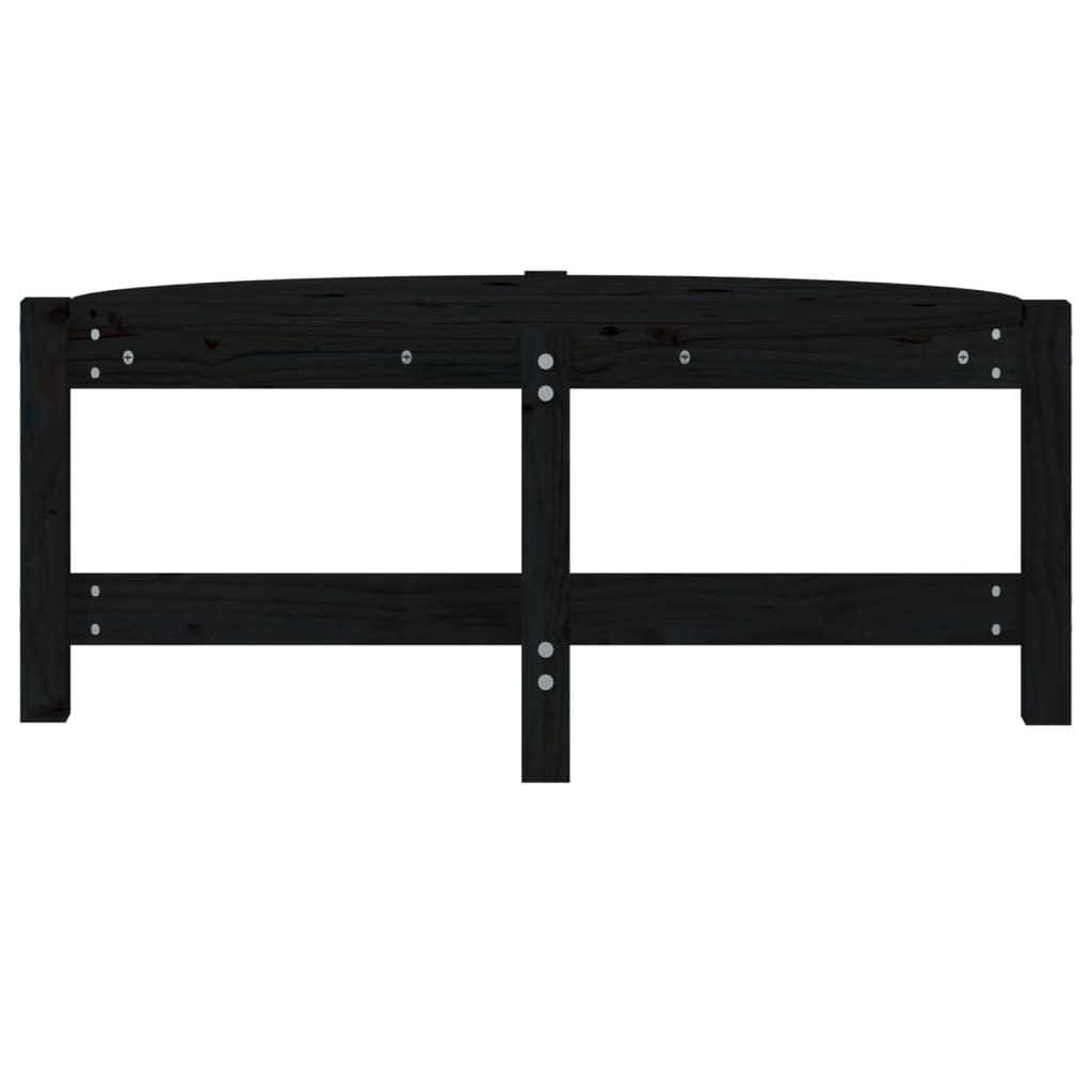 VidaXL Salontafel 87x48x35 cm massief grenenhout zwart