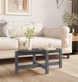 VidaXL Salontafel 87x48x35 cm massief grenenhout grijs