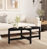 VidaXL Salontafel 118x63x45 cm massief grenenhout zwart