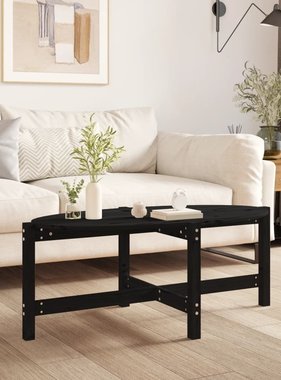VidaXL Salontafel 118x63x45 cm massief grenenhout zwart