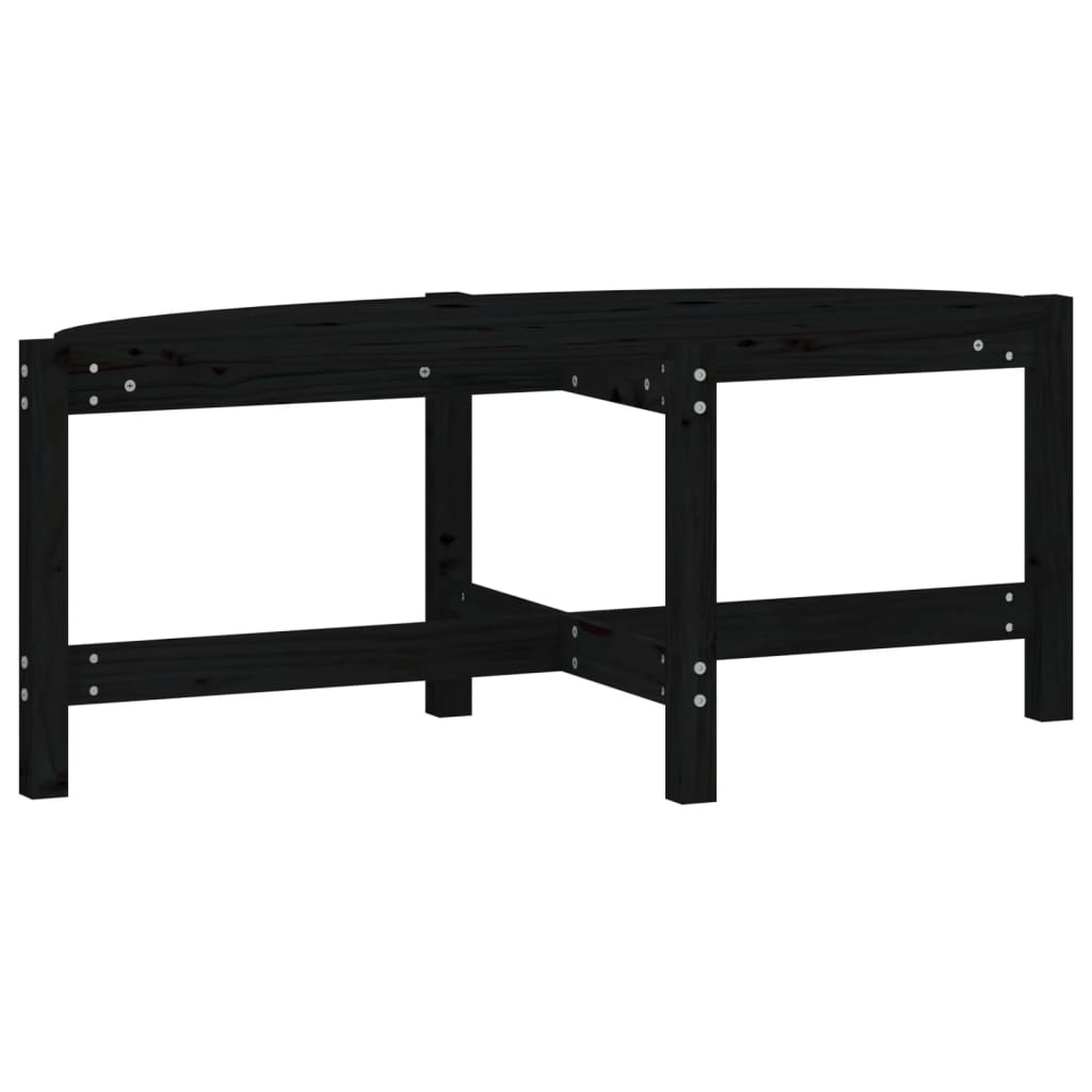 VidaXL Salontafel 118x63x45 cm massief grenenhout zwart