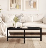 VidaXL Salontafel 118x63x45 cm massief grenenhout zwart