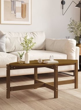 VidaXL Salontafel 118x63x45 cm massief grenenhout honingbruin