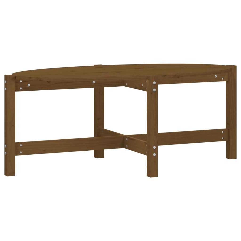 VidaXL Salontafel 118x63x45 cm massief grenenhout honingbruin