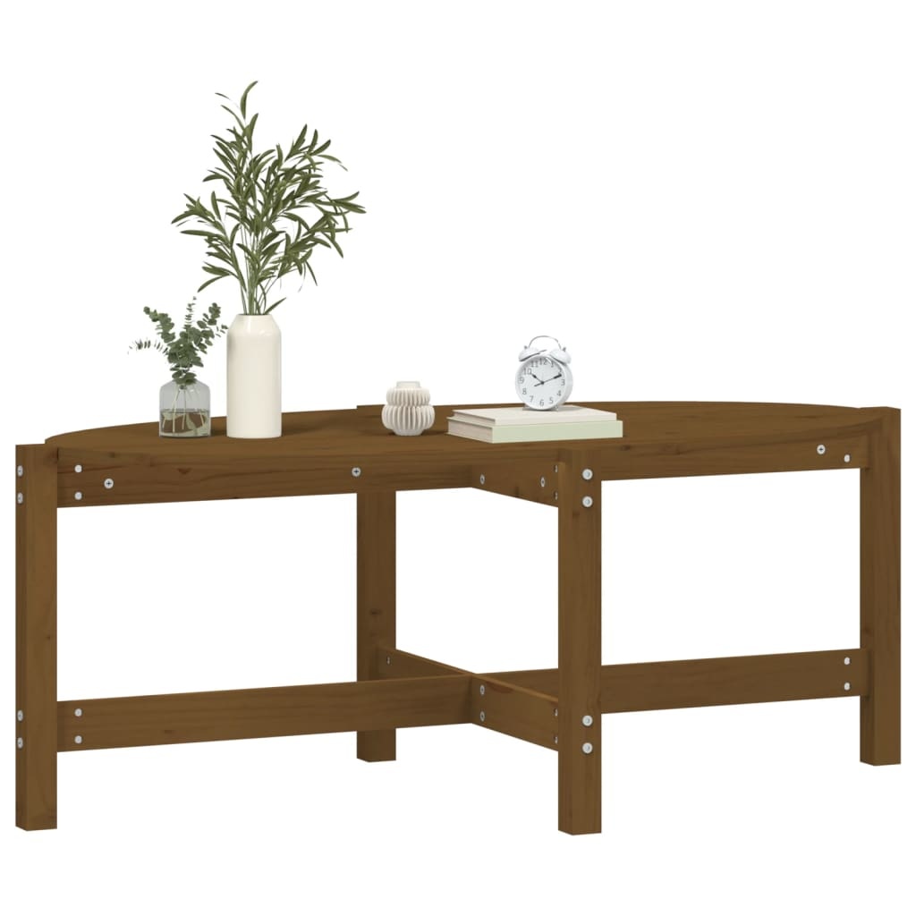 VidaXL Salontafel 118x63x45 cm massief grenenhout honingbruin