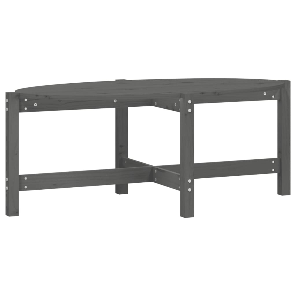 VidaXL Salontafel 118x63x45 cm massief grenenhout grijs