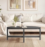 VidaXL Salontafel 118x63x45 cm massief grenenhout grijs